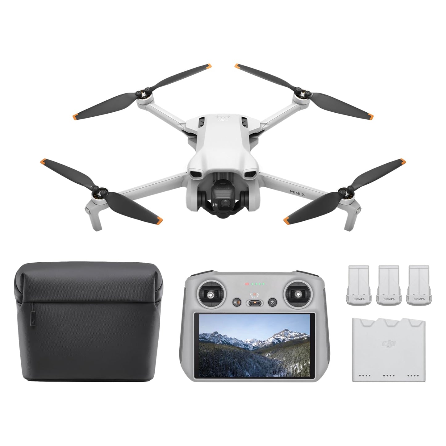 DJI Mini 3 (DJI RC), Lightweight 3x Mechanical Gimbal Drones with Camera for Adults 4K, 38-min Flight Time, up to 32800ft (10km) Video Transmission, Vertical Shooting, GPS Auto Return Integrated
