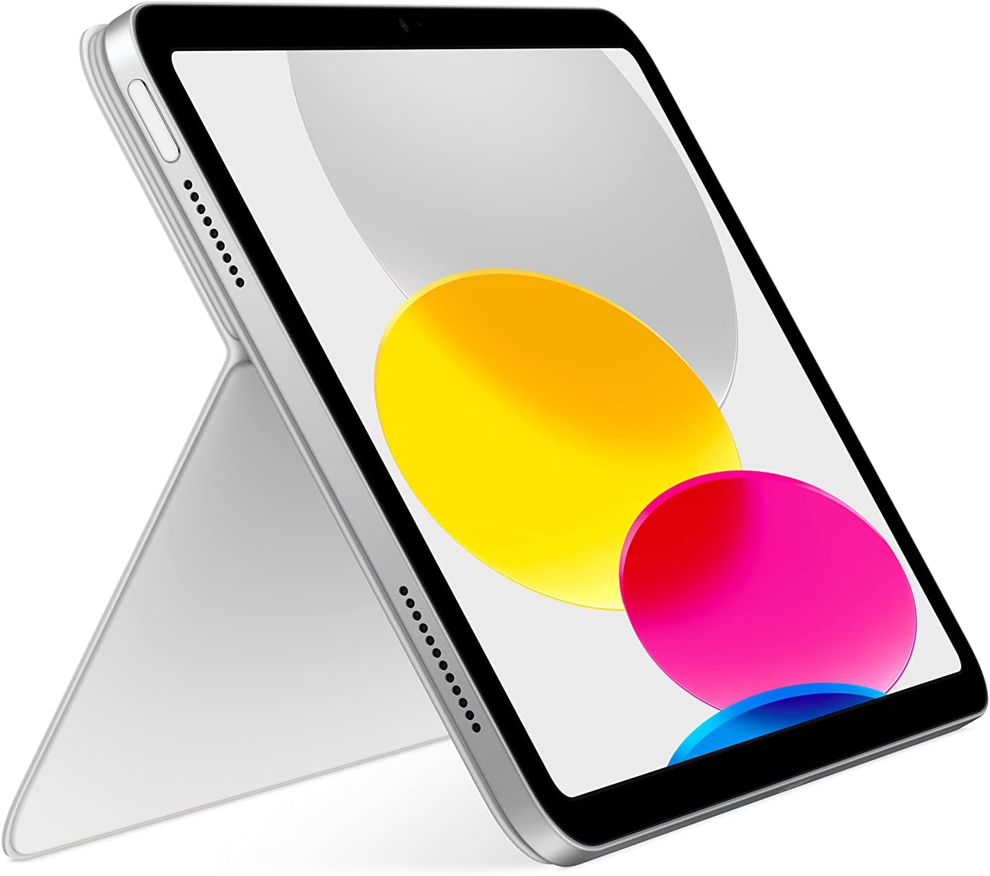 Apple Magic Keyboard Folio: iPad Keyboard & case for iPad (A16&10th Generation),Bluetooth/Smart Connector,Detachable Two-Piece Design That attaches magnetically, Built-in trackpad,US English – White