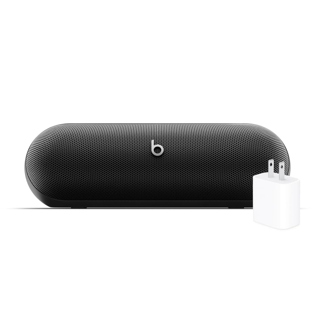 Beats Pill - Portable Bluetooth Speaker - Up to 24H Battery Life, Water Resistant, Bluetooth, Apple & Android Compatible, Seriously Loud Sound for Home, Outdoor and Travel - Matte Black