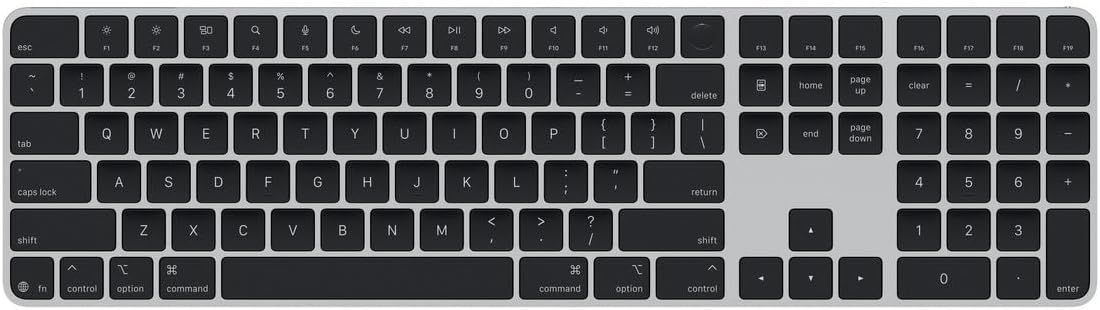 Apple Magic Keyboard with Touch ID & Numeric Keypad (US English, Black) for M1 Macs