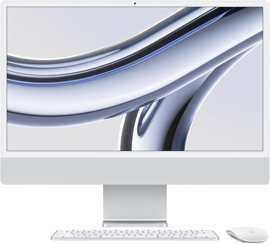 Apple 2023 iMac with Apple M3 chip (24-inch, 8GB RAM, 256GB SSD Storage) Silver (Renewed)