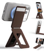 MOFT Phone Tripod Stand Selfie Stick for iPhone, Multi-Angles iPhone Stand, Lightweight & Portable Phone Holder, Strong Magnets, MOVAS Vegan Leather, Travel Essentials, Jet Black (Without Card Slot)