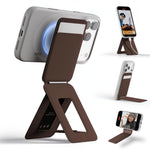 MOFT Phone Tripod Stand Selfie Stick for iPhone, Multi-Angles iPhone Stand, Lightweight & Portable Phone Holder, Strong Magnets, MOVAS Vegan Leather, Travel Essentials, Jet Black (Without Card Slot)
