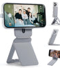 MOFT Phone Tripod Stand Selfie Stick for iPhone, Multi-Angles iPhone Stand, Lightweight & Portable Phone Holder, Strong Magnets, MOVAS Vegan Leather, Travel Essentials, Jet Black (Without Card Slot)