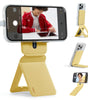 MOFT Phone Tripod Stand Selfie Stick for iPhone, Multi-Angles iPhone Stand, Lightweight & Portable Phone Holder, Strong Magnets, MOVAS Vegan Leather, Travel Essentials, Jet Black (Without Card Slot)