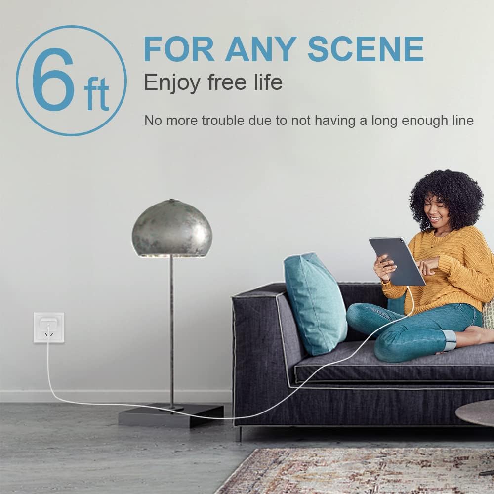 Fast Charging Type-C Charger (6ft Cable)