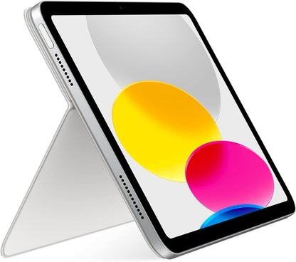 Apple Magic Keyboard Folio: iPad Keyboard & case for iPad (A16&10th Generation),Bluetooth/Smart Connector,Detachable Two-Piece Design That attaches magnetically, Built-in trackpad,US English – White