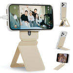 MOFT Phone Tripod Stand Selfie Stick for iPhone, Multi-Angles iPhone Stand, Lightweight & Portable Phone Holder, Strong Magnets, MOVAS Vegan Leather, Travel Essentials, Jet Black (Without Card Slot)