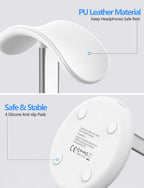 Headphone Stand: Wireless Charger, USB Port, 5-in-1 Charging Station for AirPods, iWatch, iPhone, Samsung