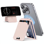 Mag-Safe Wallet Magnetic Wallet for Phone Lightweight Magnetic Phone Pouch Stand Adjustable Leather Mag-Safe Card Holder for iPhone 17/16/15/14/13/12 Series, Not for iPhone 13/12 Mini (Black)