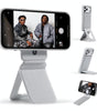 MOFT Phone Tripod Stand Selfie Stick for iPhone, Multi-Angles iPhone Stand, Lightweight & Portable Phone Holder, Strong Magnets, MOVAS Vegan Leather, Travel Essentials, Jet Black (Without Card Slot)