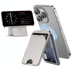 Mag-Safe Wallet Magnetic Wallet for Phone Lightweight Magnetic Phone Pouch Stand Adjustable Leather Mag-Safe Card Holder for iPhone 17/16/15/14/13/12 Series, Not for iPhone 13/12 Mini (Black)