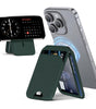 Mag-Safe Wallet Magnetic Wallet for Phone Lightweight Magnetic Phone Pouch Stand Adjustable Leather Mag-Safe Card Holder for iPhone 17/16/15/14/13/12 Series, Not for iPhone 13/12 Mini (Black)