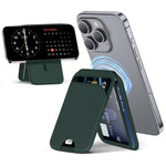Mag-Safe Wallet Magnetic Wallet for Phone Lightweight Magnetic Phone Pouch Stand Adjustable Leather Mag-Safe Card Holder for iPhone 17/16/15/14/13/12 Series, Not for iPhone 13/12 Mini (Black)