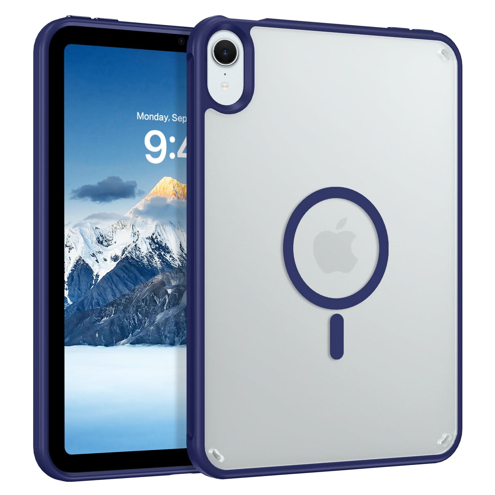 Telaso for iPad mini 7 A17 Pro 2024/iPad Mini 6 2021 8.3 Inch iPad mini 7th/6th Gen Magnetic Case, Translucent Matte Back Soft TPU Bumper Military Grade Protective Case for iPad mini 7/Mini 6, Black