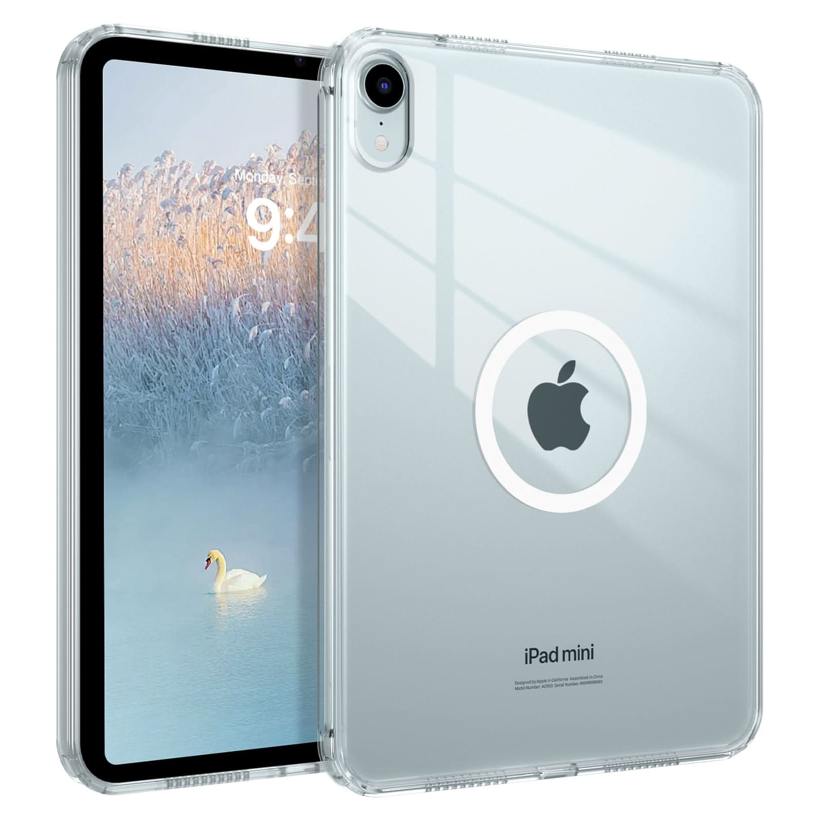 Telaso for iPad mini 7 A17 Pro 2024/iPad Mini 6 2021 8.3 Inch iPad mini 7th/6th Gen Magnetic Case, Translucent Matte Back Soft TPU Bumper Military Grade Protective Case for iPad mini 7/Mini 6, Black