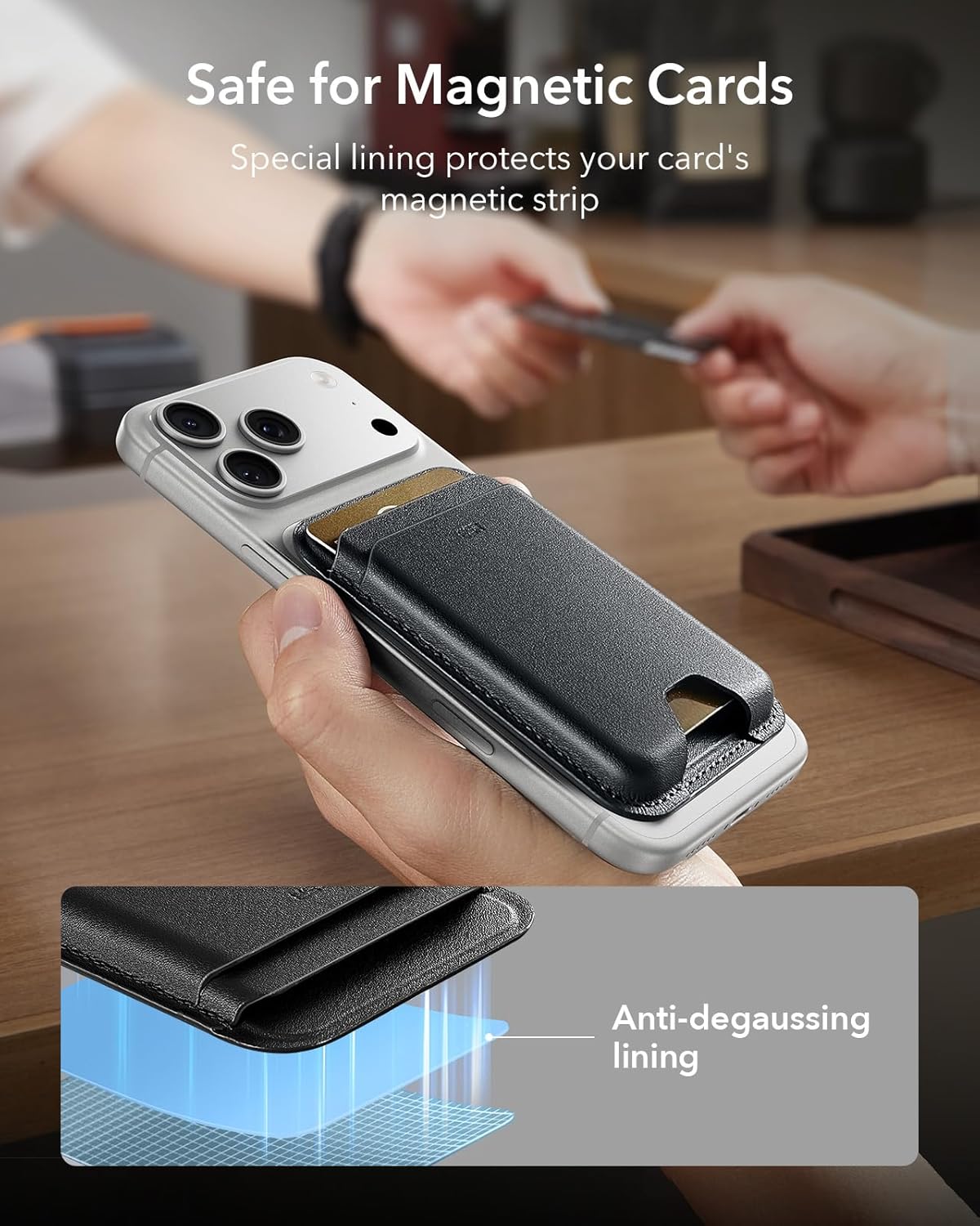 MagSafe Wallet: 5-Card Holder with RFID Blocking & Magnetic Sticker