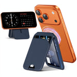 Mag-Safe Wallet Magnetic Wallet for Phone Lightweight Magnetic Phone Pouch Stand Adjustable Leather Mag-Safe Card Holder for iPhone 17/16/15/14/13/12 Series, Not for iPhone 13/12 Mini (Black)