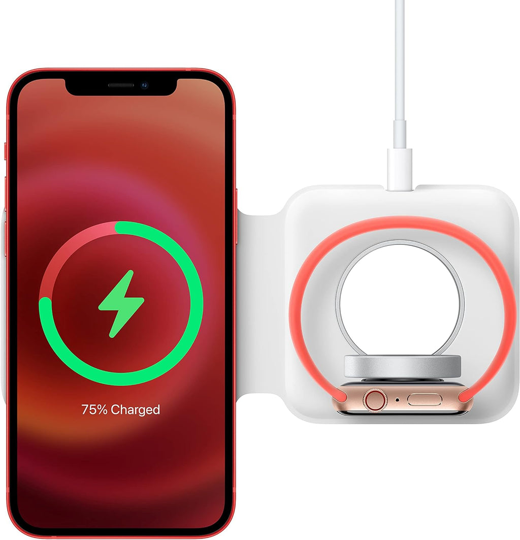 MagSafe Duo Wireless Charger: Fast charges iPhone, AirPods, Watch - Type C Wall Charger Included
