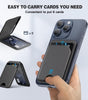 Mag-Safe Wallet Magnetic Wallet for Phone Lightweight Magnetic Phone Pouch Stand Adjustable Leather Mag-Safe Card Holder for iPhone 17/16/15/14/13/12 Series, Not for iPhone 13/12 Mini (Black)