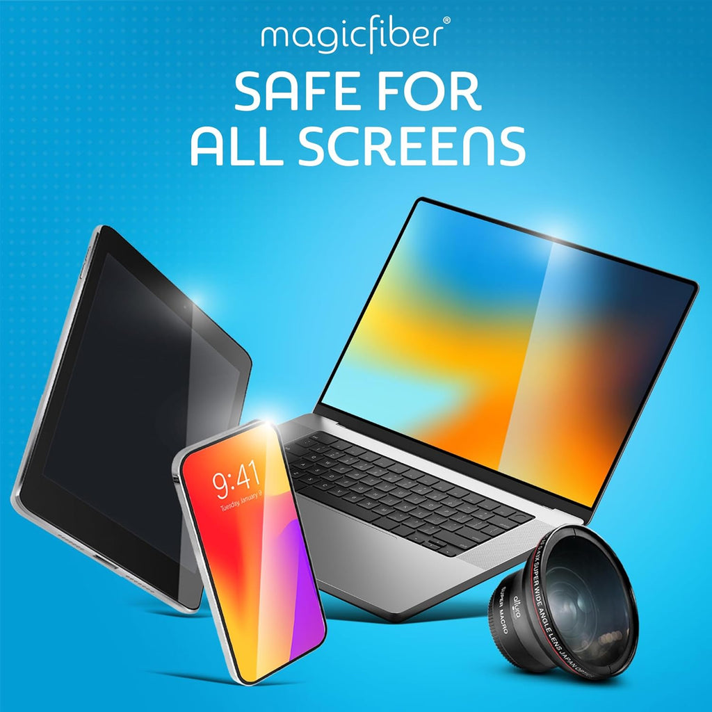 MagicFiber Microfiber Cleaning Cloths (2-Pack) for Glasses, Screens, & Lens