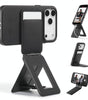 MOFT Phone Tripod Stand Selfie Stick for iPhone, Multi-Angles iPhone Stand, Lightweight & Portable Phone Holder, Strong Magnets, MOVAS Vegan Leather, Travel Essentials, Jet Black (Without Card Slot)