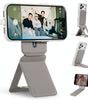 MOFT Phone Tripod Stand Selfie Stick for iPhone, Multi-Angles iPhone Stand, Lightweight & Portable Phone Holder, Strong Magnets, MOVAS Vegan Leather, Travel Essentials, Jet Black (Without Card Slot)