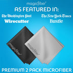 MagicFiber Microfiber Cleaning Cloths (2-Pack) for Glasses, Screens, & Lens