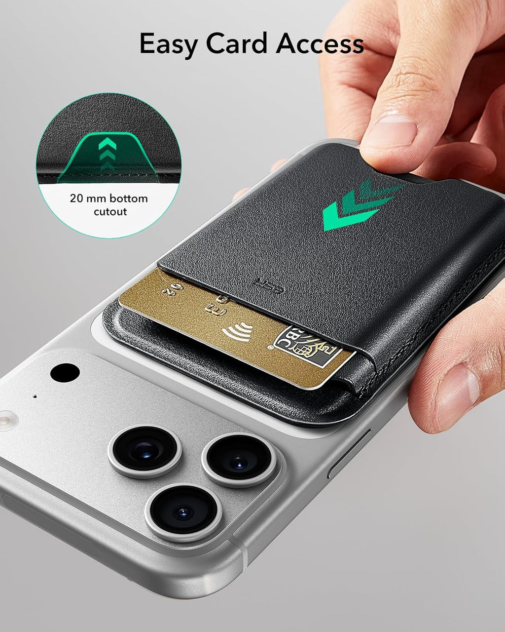 MagSafe Wallet: 5-Card Holder with RFID Blocking & Magnetic Sticker