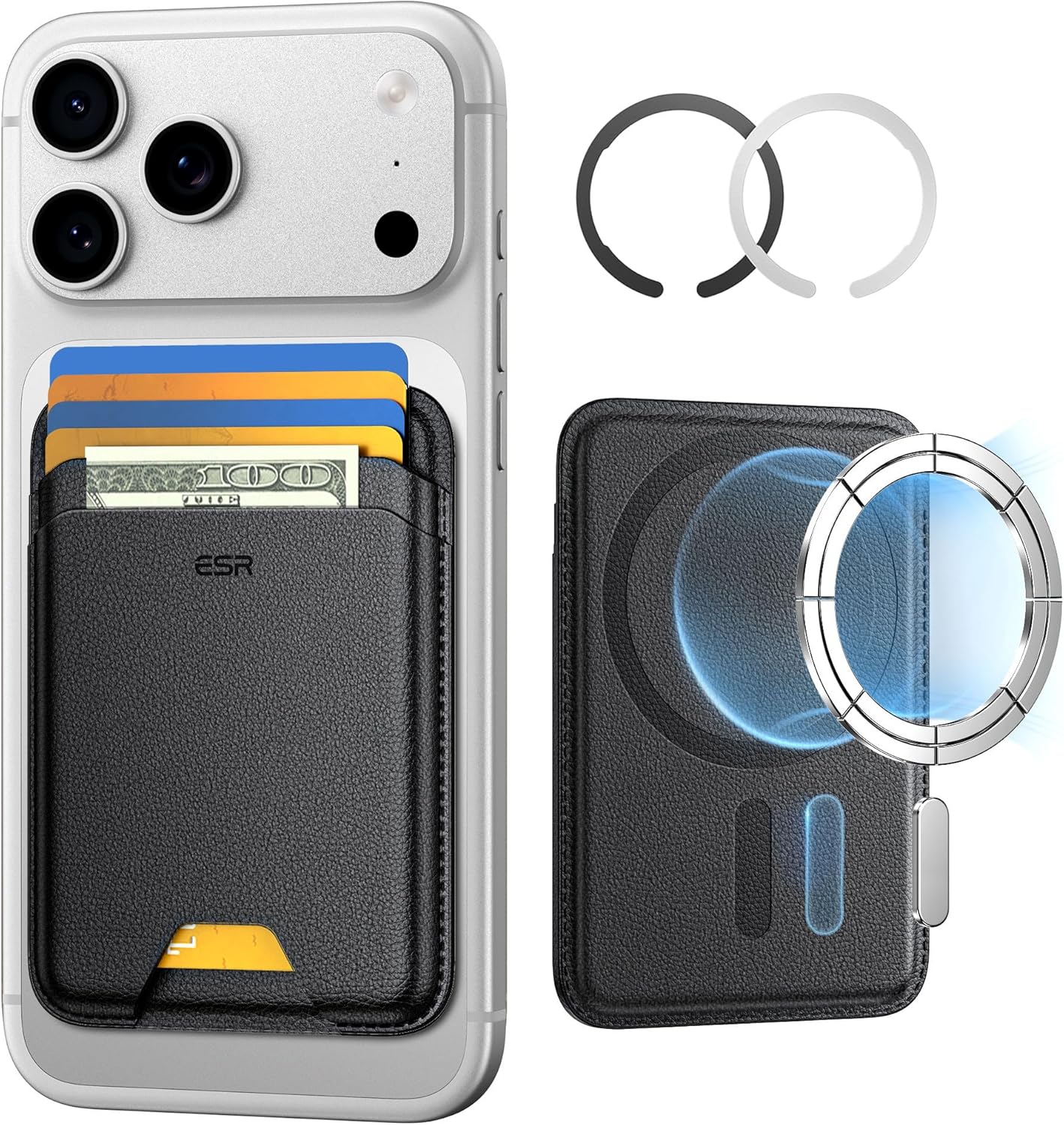 MagSafe Wallet: 5-Card Holder with RFID Blocking & Magnetic Sticker