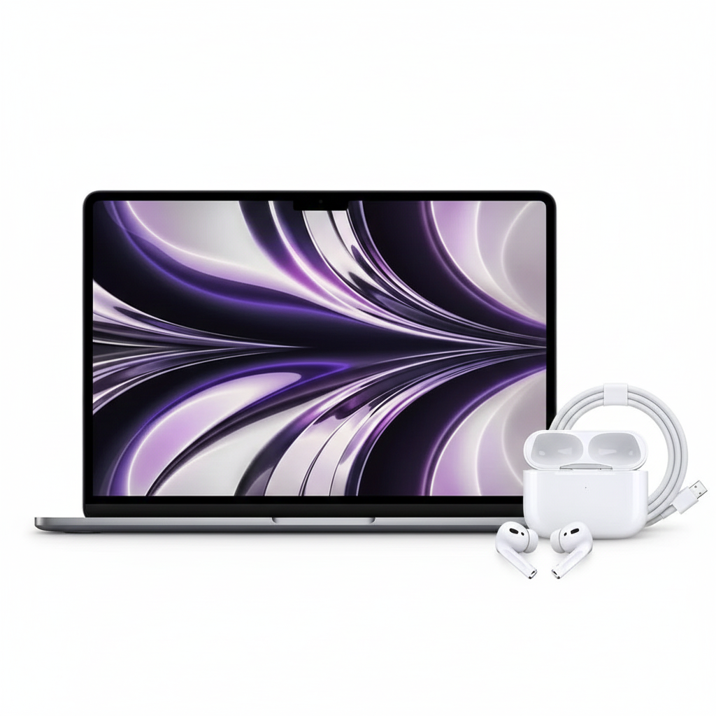 apple | APPLEROK GROUP | Student Starter Pack Bundle | refurbished apple devices | includes laptop and earbuds
