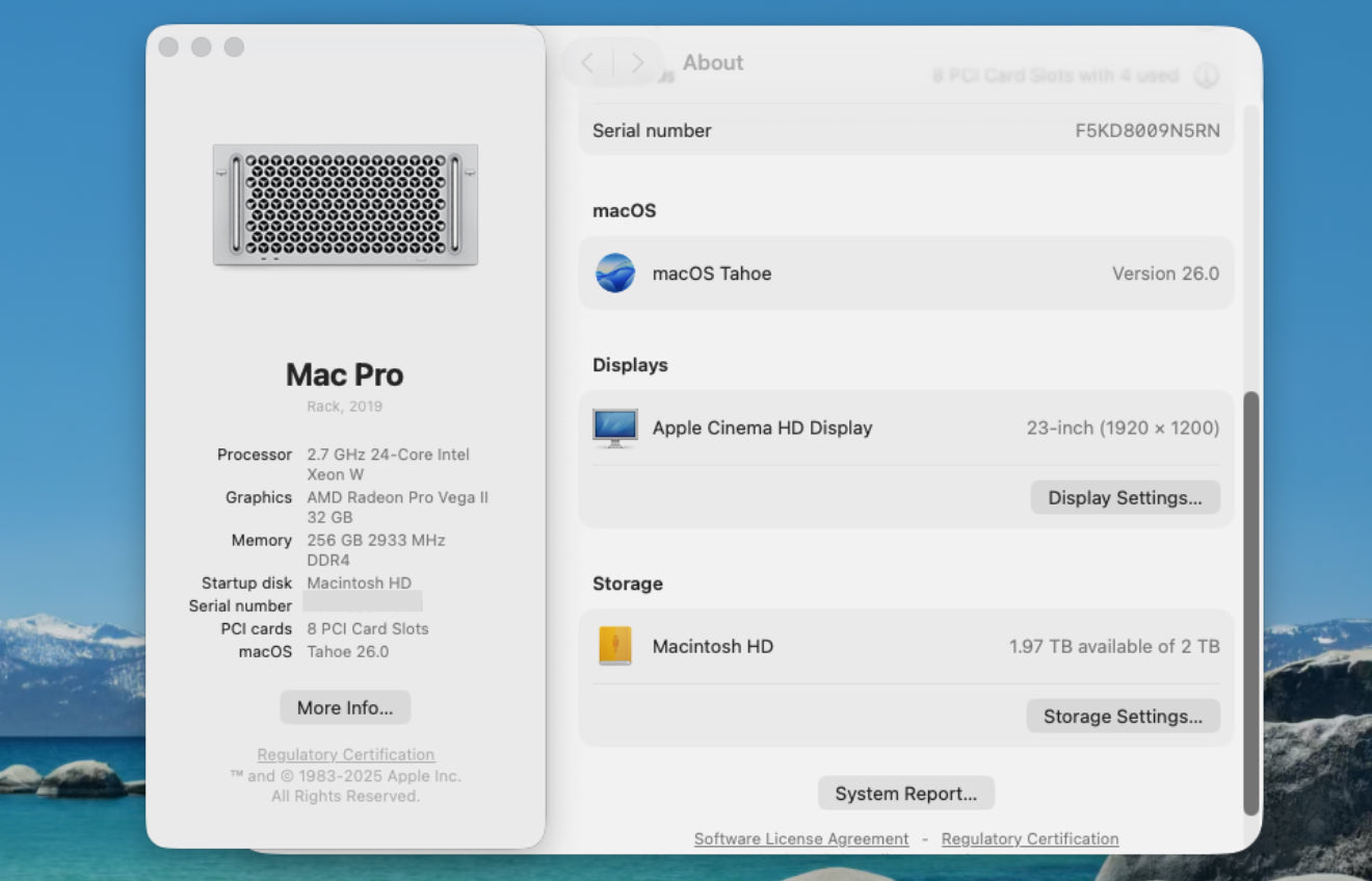 Mac Pro (M2 Ultra, Rackmount) - 128GB RAM/2TB SSD