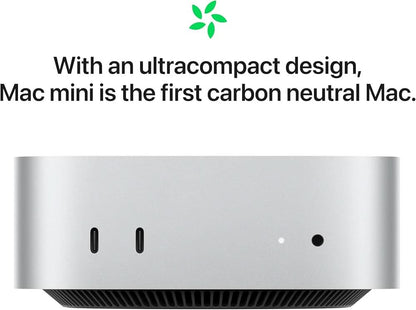 Apple 2024 Mac mini Desktop Computer with M4 chip with 10‑core CPU and 10‑core GPU: Built for Apple Intelligence, 16GB Unified Memory, 256GB SSD Storage, Gigabit Ethernet. Works with iPhone/iPad
