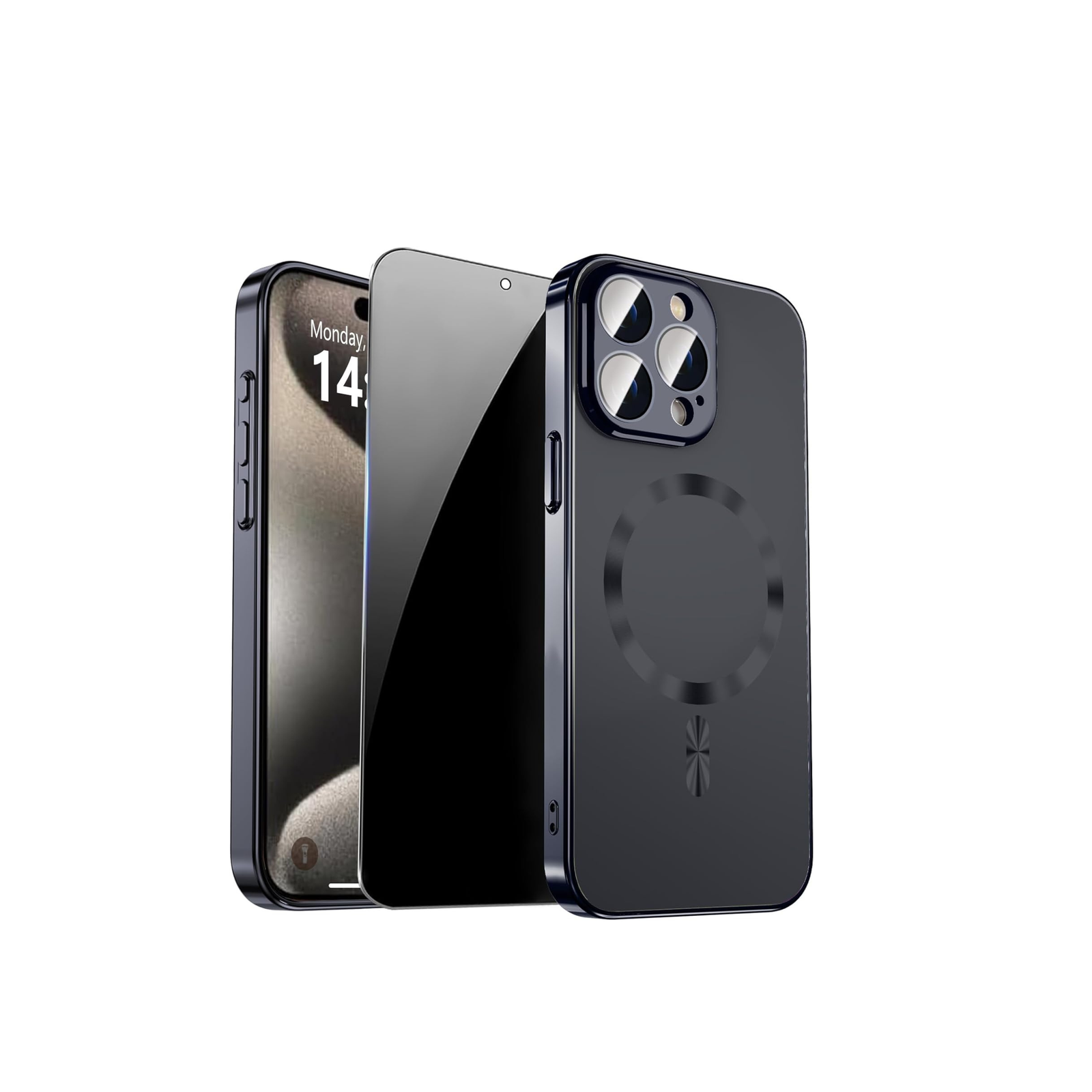 Magnetic iPhone 14 Pro Max Case Privacy Screen Protector