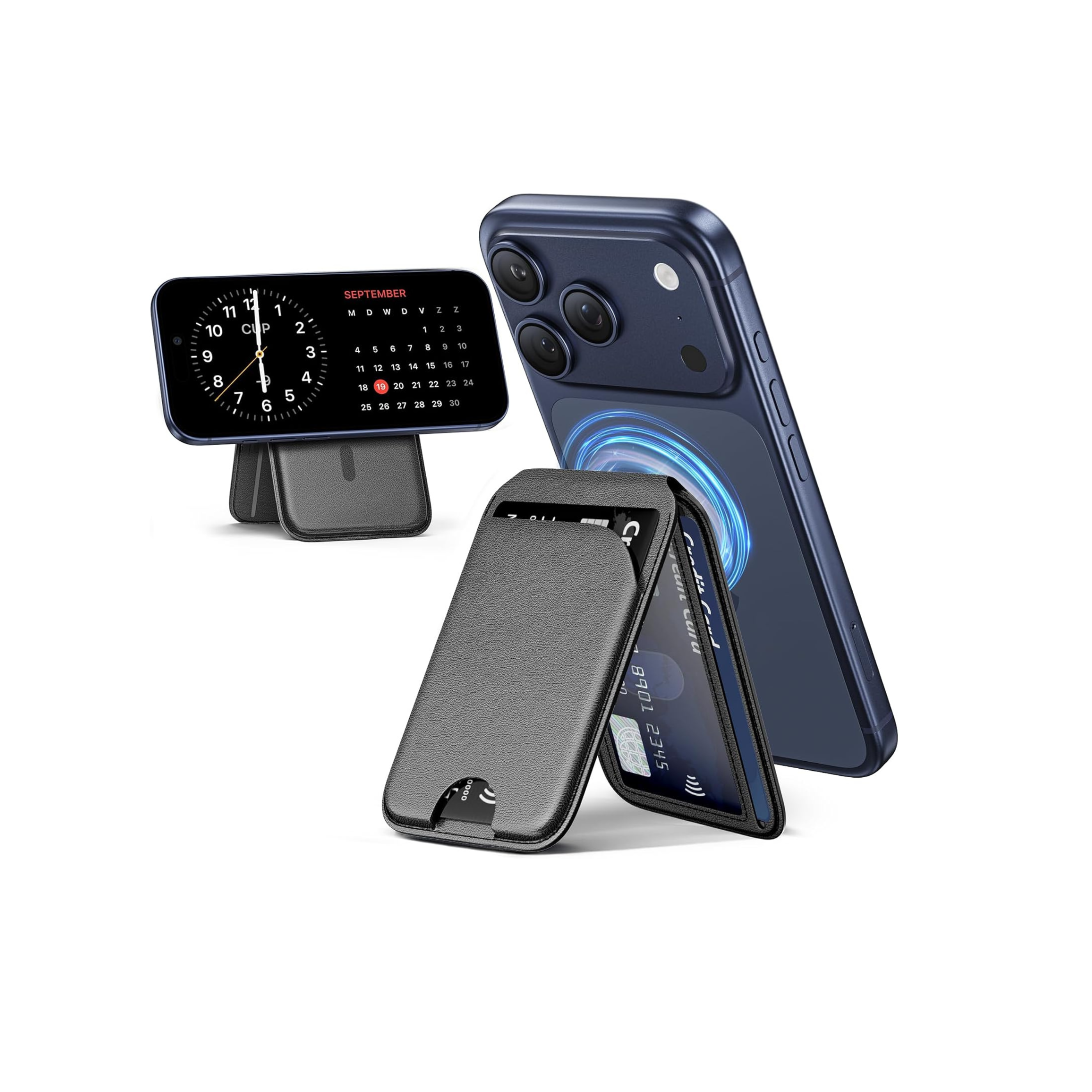 apple | Magsafe Magnetic Wallet iPhone Stand | APPLEROK GROUP | dark blue | multifunctional design