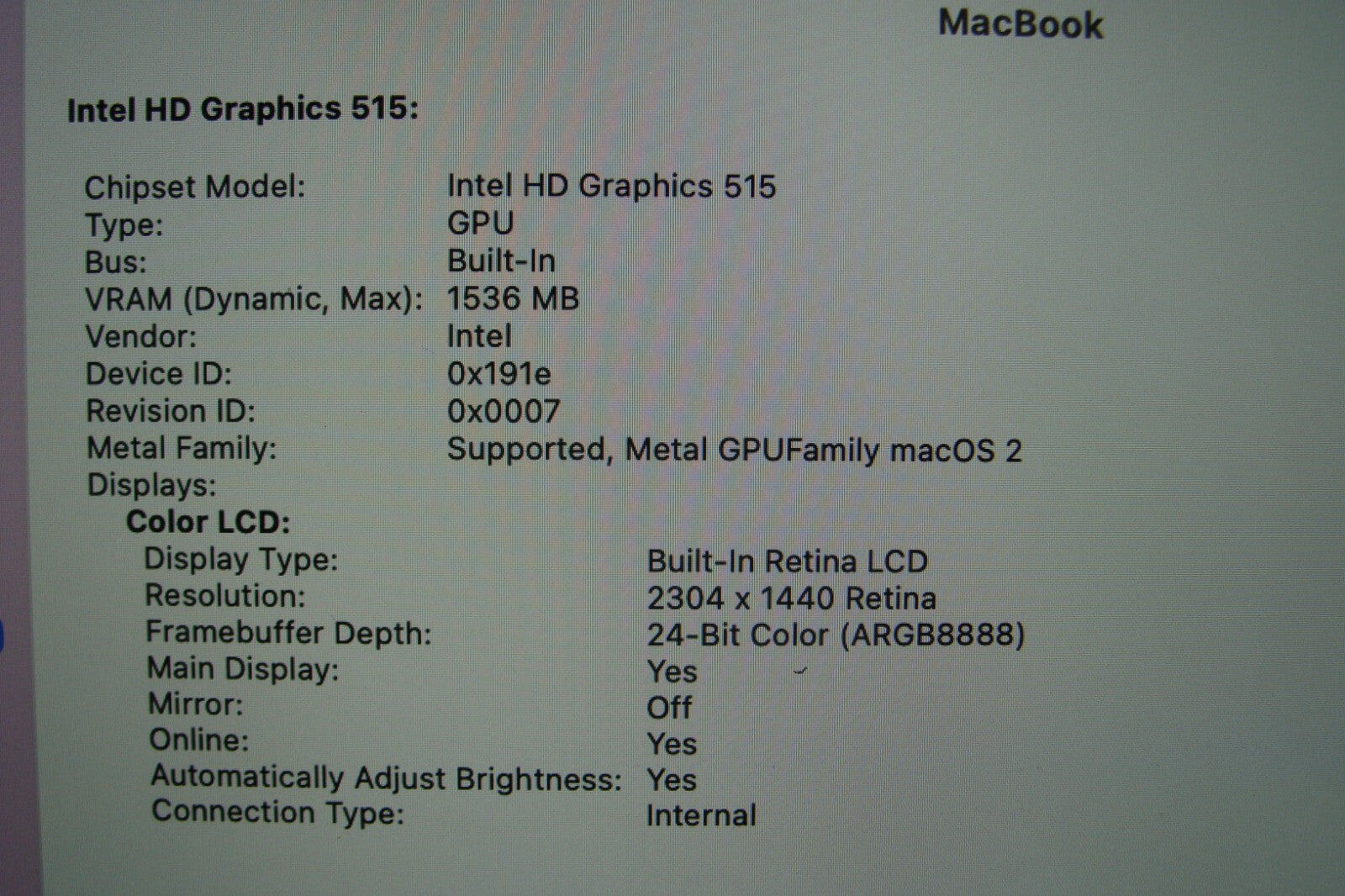 MacBook 12" A1534 (EARLY 2016) MLHC2LL/A M5-6Y54 1.2GHz 8GB 512GB SSD