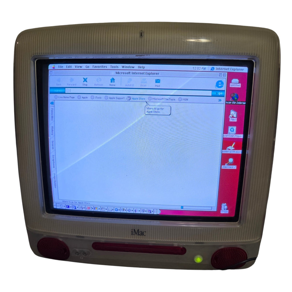 Vintage Apple iMac G3 Ruby Red DV - 400MHz G3 - 256MB RAM - OS 9.2 - TESTED