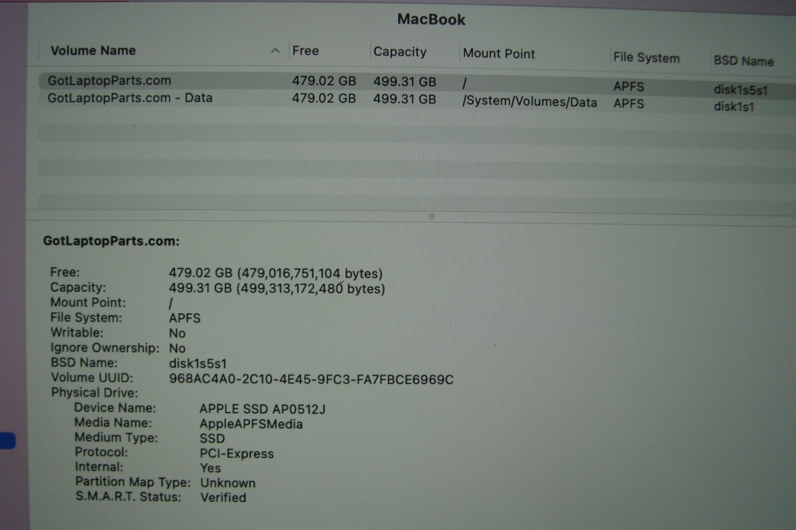 MacBook 12" A1534 (EARLY 2016) MLHC2LL/A M5-6Y54 1.2GHz 8GB 512GB SSD